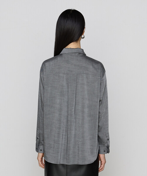 COMME CA(コムサ)の「〔 TALLサイズ 〕 シャンブレースラブストレッチ シャツ(シャツ/ブラウス・レディース・ブラック/トップグレー・13号/15号)」の11枚目の写真