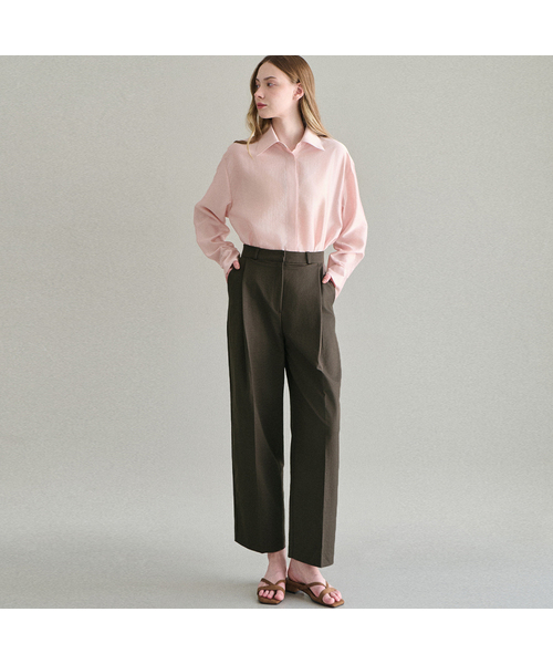 BLANCU（ブランユー）の「エディットピンタックスラックス（スラックス・レディース・ブラック/ベージュ/ブラウン・LARGE/SMALL/MEDIUM）」の2枚目の写真