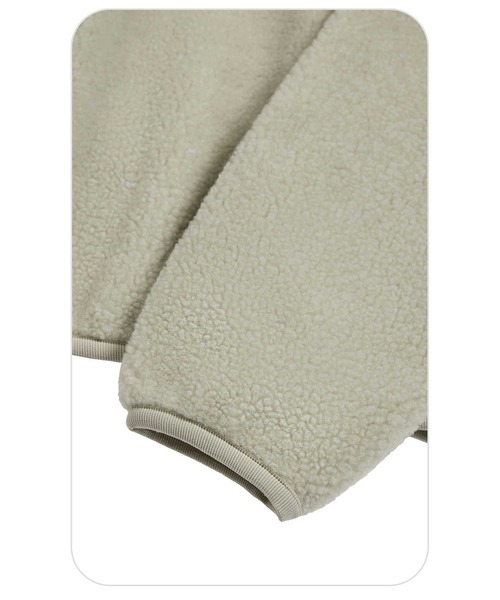 EMIS(イミス)の「OVERSIZED HALF NECK FLEECE TOP(スウェット・レディース・ベージュ/ブラウン・FREE)」の11枚目の写真