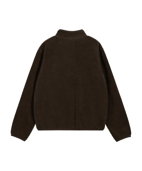 EMIS(イミス)の「OVERSIZED HALF NECK FLEECE TOP(スウェット・レディース・ベージュ/ブラウン・FREE)」の14枚目の写真