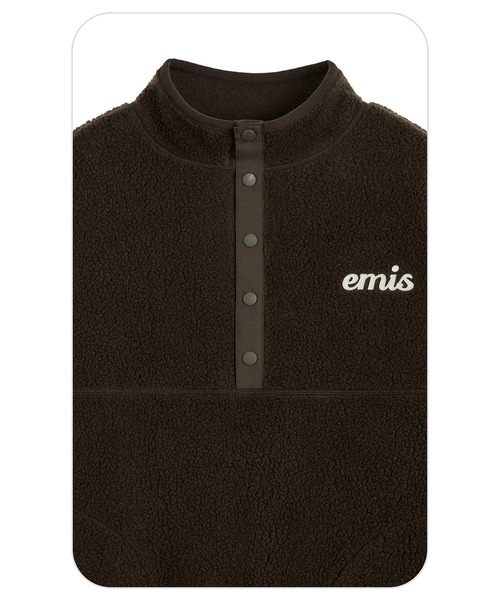 EMIS(イミス)の「OVERSIZED HALF NECK FLEECE TOP(スウェット・レディース・ベージュ/ブラウン・FREE)」の15枚目の写真