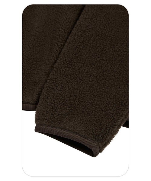 EMIS(イミス)の「OVERSIZED HALF NECK FLEECE TOP(スウェット・レディース・ベージュ/ブラウン・FREE)」の17枚目の写真