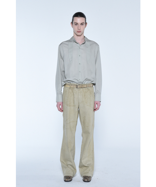 THE BALLON(ザバロン)の「MILLER WIDE COATING JEANS_OLIVE(その他パンツ・メンズ・その他・MEDIUM/LARGE)」の1枚目の写真