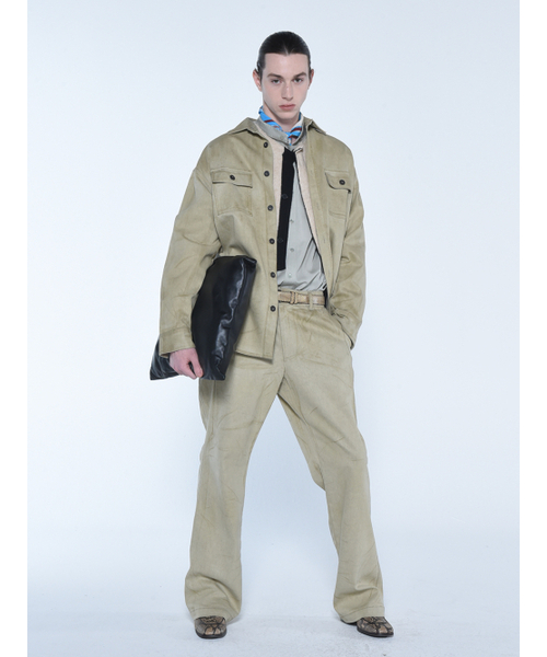 THE BALLON(ザバロン)の「MILLER WIDE COATING JEANS_OLIVE(その他パンツ・メンズ・その他・MEDIUM/LARGE)」の4枚目の写真