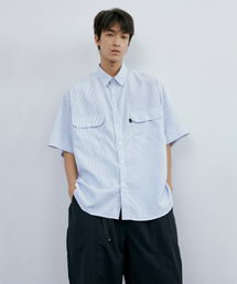 ENDOOR（エンドア）の「Over easy stripe 1/2 shirt (blue stripe)（シャツ/ブラウス）」