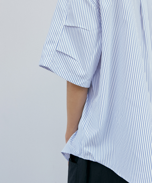 ENDOOR(エンドア)の「Over easy stripe 1/2 shirt (blue stripe)(シャツ/ブラウス・メンズ・その他・1/2/3)」の2枚目の写真
