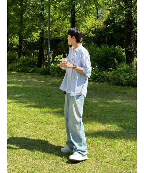 ENDOOR(エンドア)の「Over easy stripe 1/2 shirt (blue stripe)(シャツ/ブラウス・メンズ・その他・1/2/3)」の13枚目の写真