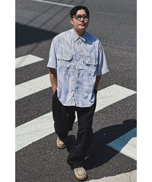 ENDOOR(エンドア)の「Over easy stripe 1/2 shirt (blue stripe)(シャツ/ブラウス・メンズ・その他・1/2/3)」の15枚目の写真