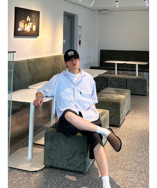 ENDOOR(エンドア)の「Over easy stripe 1/2 shirt (blue stripe)(シャツ/ブラウス・メンズ・その他・1/2/3)」の16枚目の写真