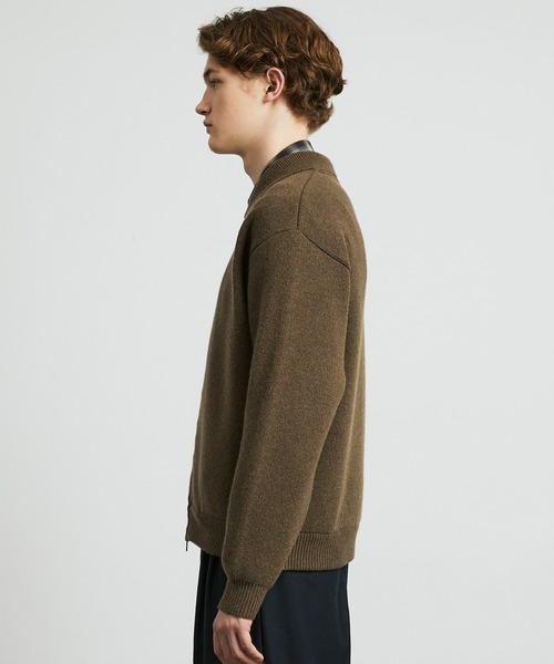 ≪新作≫CASHMERE ニットジップブルゾン |カシミヤ/冬服/ウール/洗える