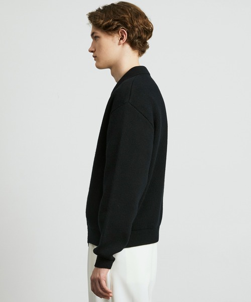 ≪新作≫CASHMERE ニットジップブルゾン |カシミヤ/冬服/ウール/洗える