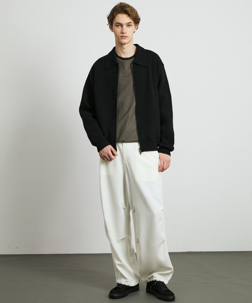 UNITED TOKYO(ユナイテッドトウキョウ)の「≪新作≫CASHMERE ニットジップブルゾン |カシミヤ/冬服/ウール/洗える/防縮/ダブルジップ/ポケット/ジップシャツ/防寒/ムレ防止/静電気防止(ブルゾン・メンズ・ブラウン/ブラック・1/2)」の7枚目の写真
