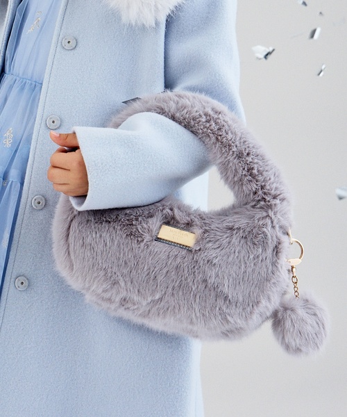セール】フェイクファーハーフムーンバッグ（ショルダーバッグ）｜kate