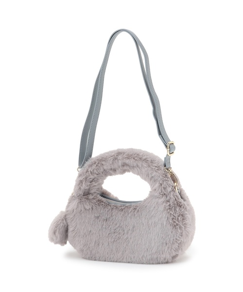 セール】フェイクファーハーフムーンバッグ（ショルダーバッグ）｜kate