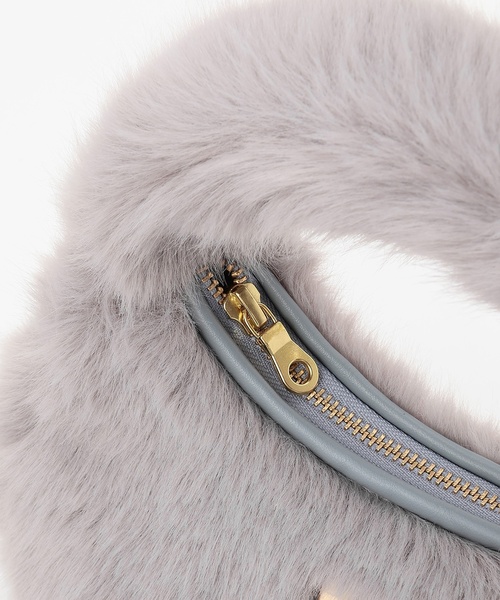 セール】フェイクファーハーフムーンバッグ（ショルダーバッグ）｜kate