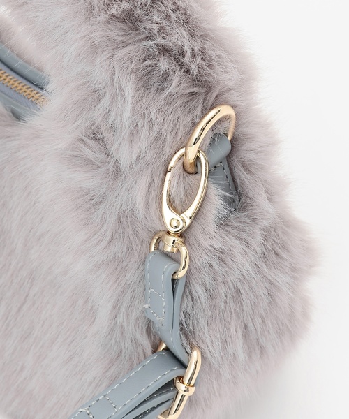 セール】フェイクファーハーフムーンバッグ（ショルダーバッグ）｜kate