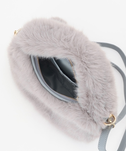 セール】フェイクファーハーフムーンバッグ（ショルダーバッグ）｜kate