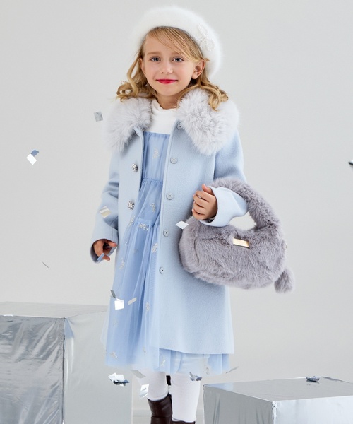 kate spade ケイトスペード　水色　ファー　バッグ　ショルダーバッグ セール】フェイクファーハーフムーンバッグ（ショルダーバッグ）｜kate