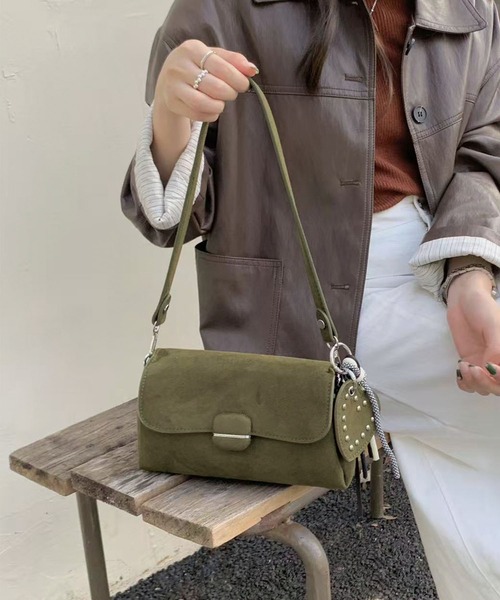 HOOK(フック)の「HOOK for girls チャーム付きミニショルダーバッグ(トートバッグ・レディース・ベージュ/ブラウン/チョコ/オリーブ・FREE)」の22枚目の写真