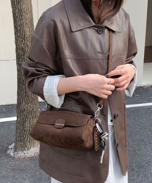 HOOK(フック)の「HOOK for girls チャーム付きミニショルダーバッグ(トートバッグ・レディース・ベージュ/ブラウン/チョコ/オリーブ・FREE)」の14枚目の写真