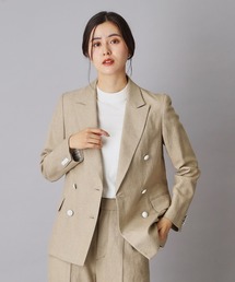 【セットアップ可】リネンブレンドWブレストジャケット