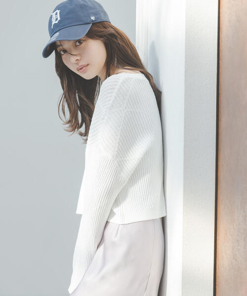 PROPORTION BODY DRESSING(プロポーションボディドレッシング)の「ラメ入りアイレットボクシーニット / 1216170101(ニット/セーター・レディース・ホワイト系その他/ベージュ/ブルー・SMALL/MEDIUM)」の6枚目の写真