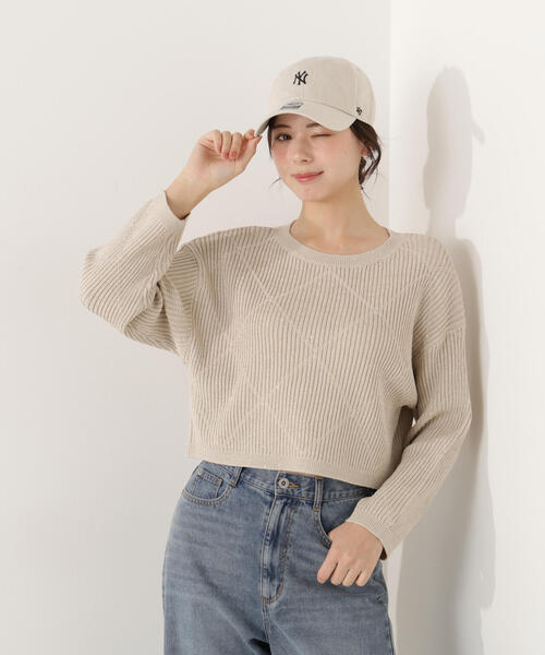 PROPORTION BODY DRESSING(プロポーションボディドレッシング)の「ラメ入りアイレットボクシーニット / 1216170101(ニット/セーター・レディース・ホワイト系その他/ベージュ/ブルー・SMALL/MEDIUM)」の22枚目の写真