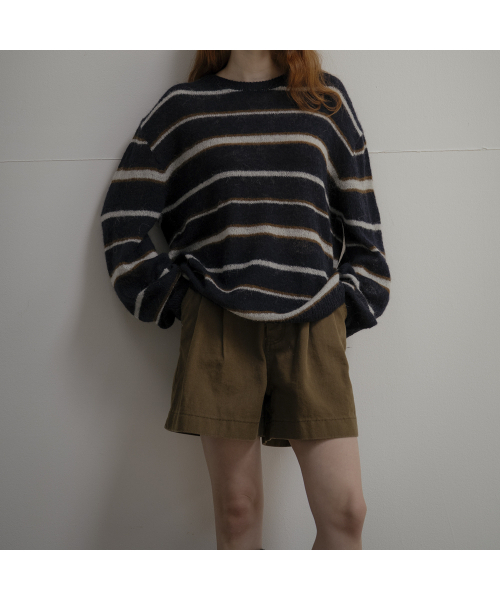 KNOWNBETTER（ノウンベター）の「Two-tuck denim short [KNFW03PT02]_Brown（その他パンツ・レディース・ブラウン・SMALL/MEDIUM）」の3枚目の写真
