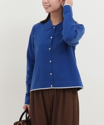 MICO COULIER（ミコクリエ）の「スーパーストレッチ衿付きカーディガン（ニット/セーター）」