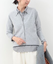 MICO COULIER | スーパーストレッチ衿付きカーディガン(カーディガン/ボレロ)