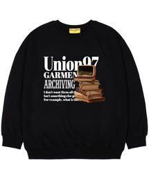 [起毛]97ラジオオーバーサイズスウェットTシャツブラック