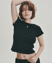 ディアシンボルクロップTシャツ(ブラック)