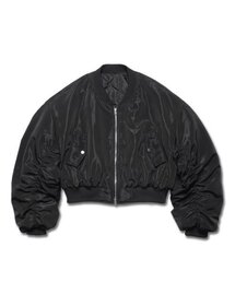 ROCKPSYCHO（ロックサイコ）の「Heavy shirring crop bomber black（MA-1・メンズ）」