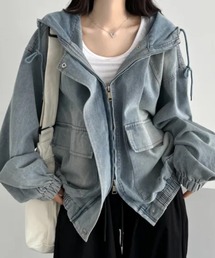 emi+ | フーディデニムパーカー(デニムジャケット)