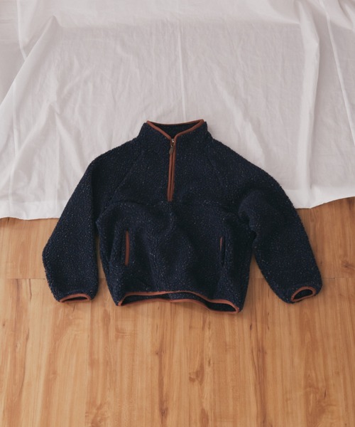 MERLOT（メルロー）の「ネップボアスタンドプルオーバー（スウェット・レディース・ホワイト/ネイビー・FREE）」の22枚目の写真