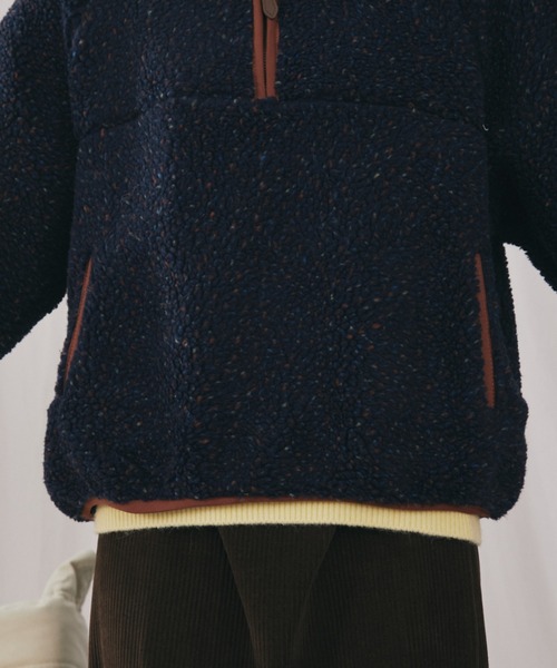 MERLOT（メルロー）の「ネップボアスタンドプルオーバー（スウェット・レディース・ホワイト/ネイビー・FREE）」の11枚目の写真