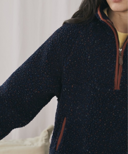 MERLOT（メルロー）の「ネップボアスタンドプルオーバー（スウェット・レディース・ホワイト/ネイビー・FREE）」の12枚目の写真