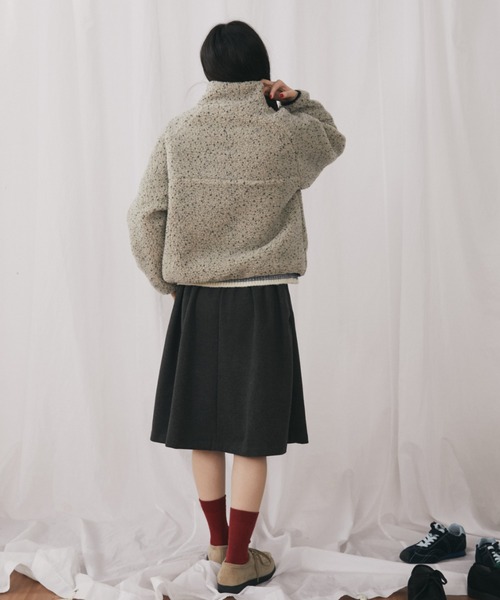 MERLOT（メルロー）の「ネップボアスタンドプルオーバー（スウェット・レディース・ホワイト/ネイビー・FREE）」の17枚目の写真