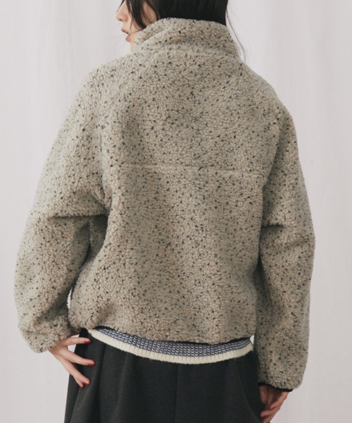 MERLOT（メルロー）の「ネップボアスタンドプルオーバー（スウェット・レディース・ホワイト/ネイビー・FREE）」の19枚目の写真