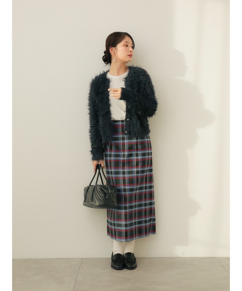 Te chichi（テチチ）の「【ZOZO限定】ラメフェザーシャギーニットカーディガン（カーディガン/ボレロ・レディース・ネイビー/ベージュ/グレー・F）」の18枚目の写真