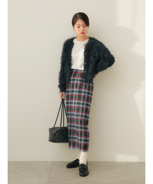 Te chichi（テチチ）の「【ZOZO限定】ラメフェザーシャギーニットカーディガン（カーディガン/ボレロ・レディース・ネイビー/ベージュ/グレー・F）」の19枚目の写真