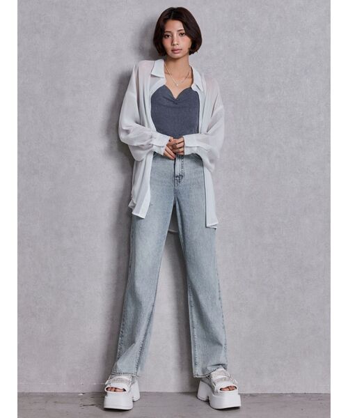 GYDA（ジェイダ）の「Thick sole bijouストラップサンダル（サンダル・レディース・オフホワイト/ブラック・LARGE/MEDIUM/SMALL）」の8枚目の写真