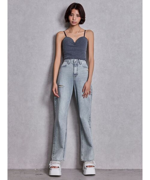 GYDA（ジェイダ）の「Thick sole bijouストラップサンダル（サンダル・レディース・オフホワイト/ブラック・LARGE/MEDIUM/SMALL）」の10枚目の写真