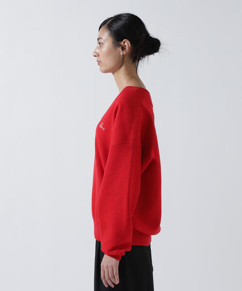 JJMERCER (ジェイジェイマーサー) 別注Vネックバックロゴニット