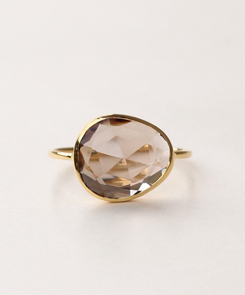 NOIR DE POUPEE(ノワールドプーペ)の「【WEB限定】silver925 ナチュラルカット 天然石リング(リング・レディース・イエロー/ライトピンク/パープル/ブルー/ブラウン/ピンク・#9/#11/#12/#13/#10/#14)」の2枚目の写真