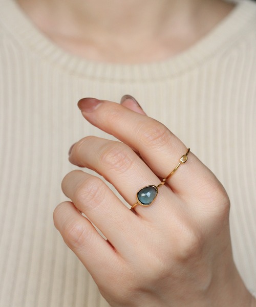 NOIR DE POUPEE(ノワールドプーペ)の「【WEB限定】silver925 ナチュラルカット 天然石リング(リング・レディース・イエロー/ライトピンク/パープル/ブルー/ブラウン/ピンク・#9/#11/#12/#13/#10/#14)」の3枚目の写真