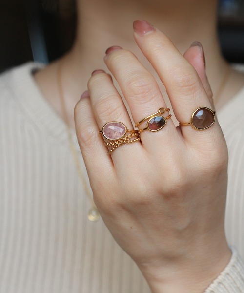 NOIR DE POUPEE(ノワールドプーペ)の「【WEB限定】silver925 ナチュラルカット 天然石リング(リング・レディース・イエロー/ライトピンク/パープル/ブルー/ブラウン/ピンク・#9/#11/#12/#13/#10/#14)」の22枚目の写真