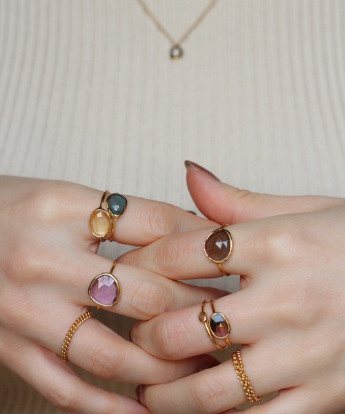 NOIR DE POUPEE(ノワールドプーペ)の「【WEB限定】silver925 ナチュラルカット 天然石リング(リング・レディース・イエロー/ライトピンク/パープル/ブルー/ブラウン/ピンク・#9/#11/#12/#13/#10/#14)」の19枚目の写真