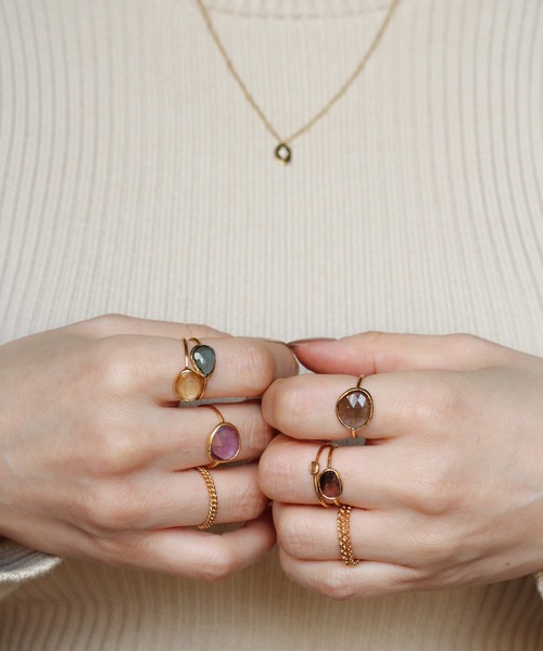 NOIR DE POUPEE(ノワールドプーペ)の「【WEB限定】silver925 ナチュラルカット 天然石リング(リング・レディース・イエロー/ライトピンク/パープル/ブルー/ブラウン/ピンク・#9/#11/#12/#13/#10/#14)」の20枚目の写真