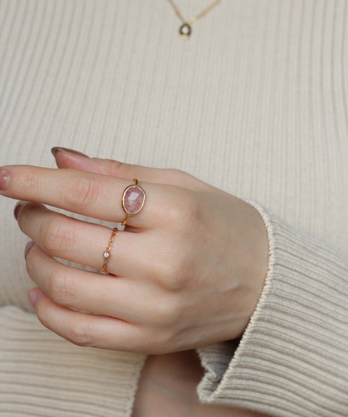 NOIR DE POUPEE(ノワールドプーペ)の「【WEB限定】silver925 ナチュラルカット 天然石リング(リング・レディース・イエロー/ライトピンク/パープル/ブルー/ブラウン/ピンク・#9/#11/#12/#13/#10/#14)」の18枚目の写真